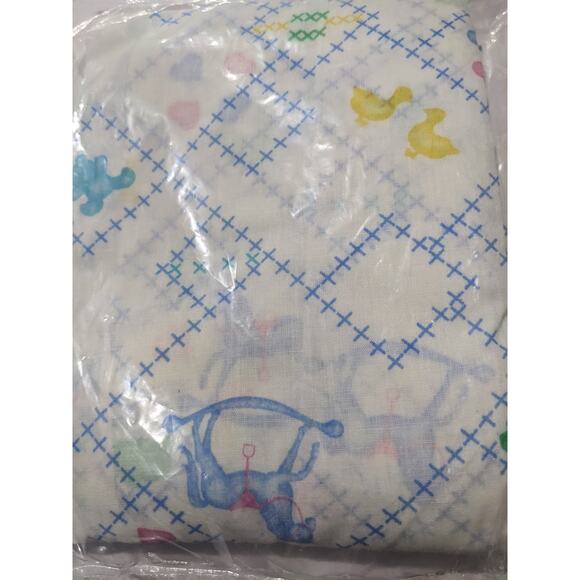 Vintage Baby Dreams Crib Sheet Collection New Cross Stitch Pony Made In USA - Picture 6 of 6
